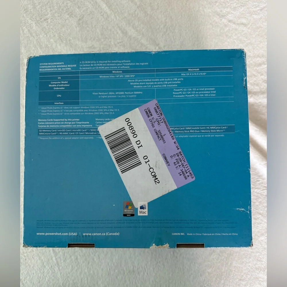 Canon SELPHY CP760 Compact Digital Photo Thermal Printer Special Edition Blue